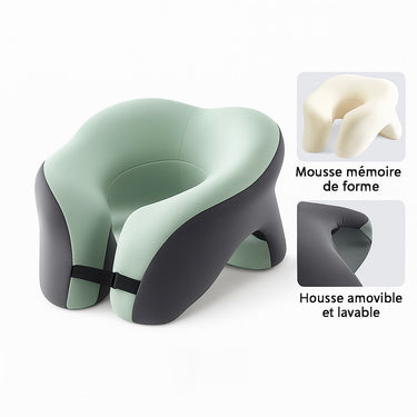 Oreiller Cervical de Voyage – Mousse à Mémoire, Multi-Positions & Antiglisse